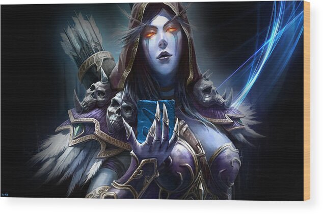 World Of Warcraft Wood Print featuring the digital art World Of Warcraft by Maye Loeser