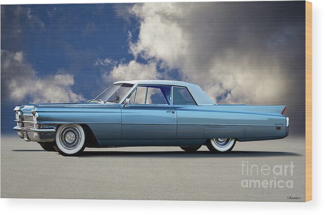 1964 Cadillac Coupe Deville Wood Print featuring the photograph 1964 Cadillac Coupe DeVille by Dave Koontz