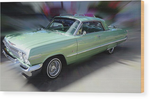Low Rider Wood Print featuring the photograph Chevy Low Rider by Cathy Anderson