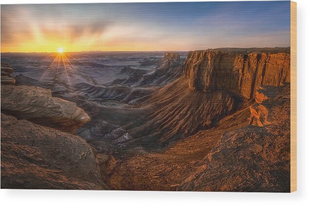Landscape Wood Print featuring the photograph Utah #1 by Jennie Jiang