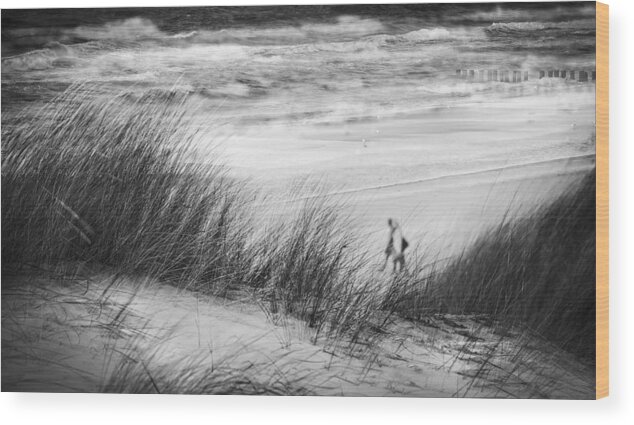 Sea Wood Print featuring the photograph #104 by Anna Niemiec