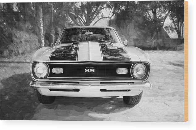 1968 Chevrolet Camaro  Wood Print featuring the photograph 1968 Chevrolet Camaro 350 SS A105 by Rich Franco