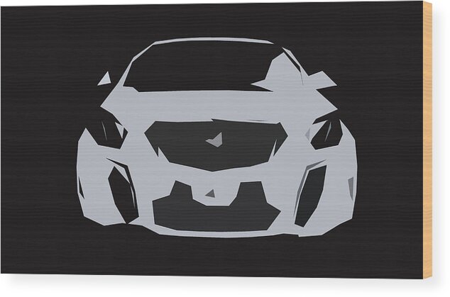 Car Wood Print featuring the digital art Buick Regal GS Abstract Design #2 by CarsToon Concept