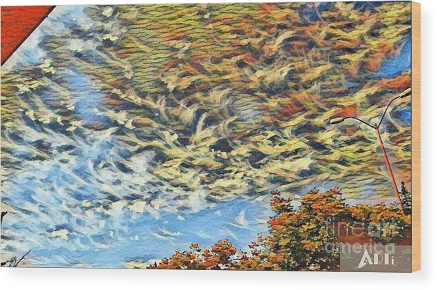 Clouds Wood Print featuring the photograph Colorful sky #2 by Steven Wills