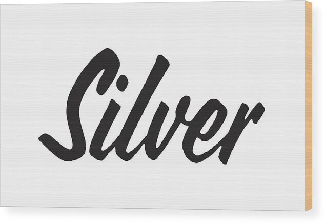 Black And White Wood Print featuring the drawing Silver #2 by CSA Images