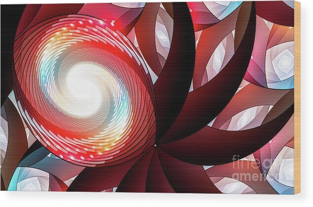 Glass Wood Print featuring the photograph Spiral #3 by Sakkmesterke/science Photo Library