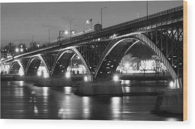Outter Harbor Wood Print featuring the photograph Peace Bridge #5 by Dave Niedbala