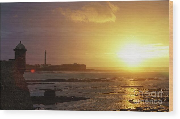 Coast Wood Print featuring the photograph Atlantic Sunset Cadiz Spain by Pablo Avanzini