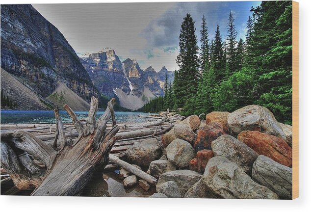 Tranquility Wood Print featuring the photograph Banff National Park by Rex Montalban Photography