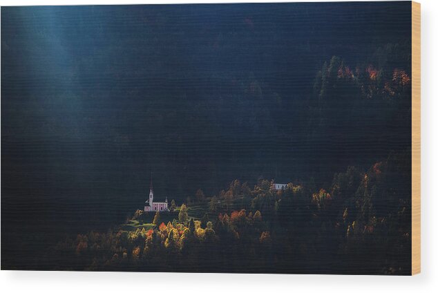 Dellach Wood Print featuring the photograph Blessed Lights by Swapnil.