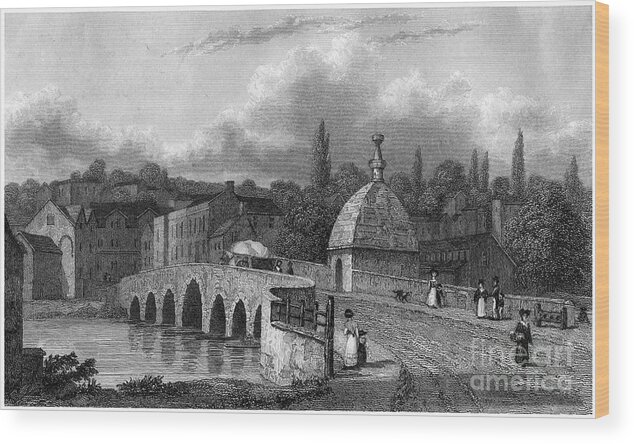 Engraving Wood Print featuring the drawing Bradford On Avon, Wiltshire, 19th by Print Collector