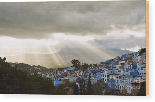 Sun Wood Print featuring the photograph Chauen after the storm by Yavor Mihaylov