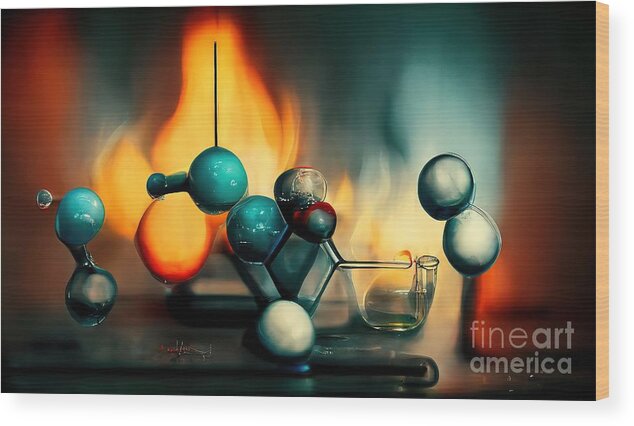 Chemistry Wood Print featuring the photograph Chemistry by Richard Jones/science Photo Library