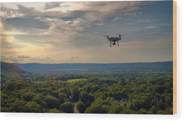 Drone Wood Print featuring the photograph D R O N E by Anthony Giammarino