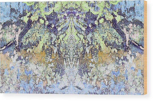 Wings Wood Print featuring the digital art Deep View Royal Wings by Donna Ceraulo