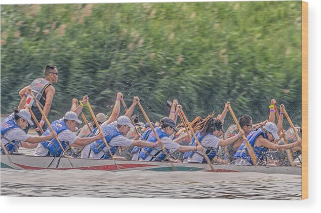  Wood Print featuring the photograph Dragon Boat Race 3 by Jenny J Rao
