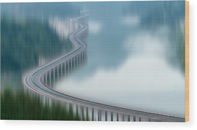 Mood Wood Print featuring the photograph Dreaming Road by Glenn Wu