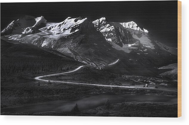 Glacier Wood Print featuring the photograph Entrance Of Columbia Glacier by Alex Lu