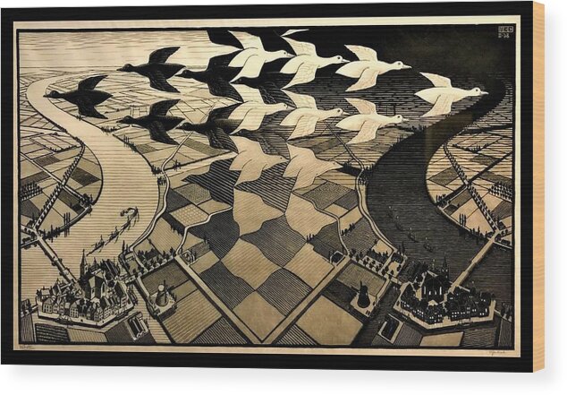 Maurits Cornelis Escher Wood Print featuring the photograph Escher 116 by Rob Hans