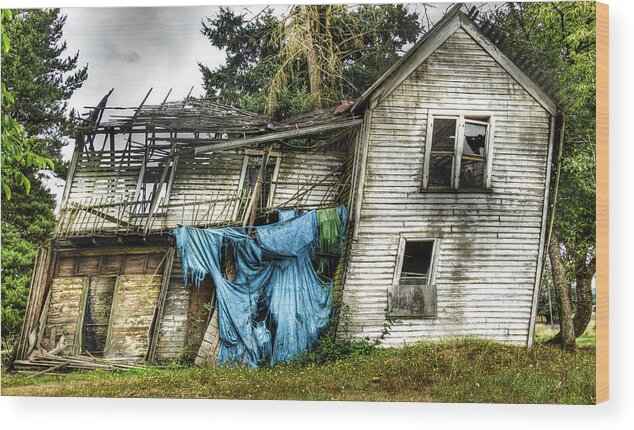 Fixer Upper Wood Print featuring the photograph Fixer Upper by Jean Noren
