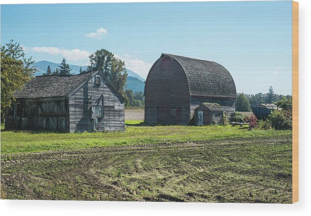 Gray Garage Faded Barn Wood Print featuring the photograph Gray Garage Faded Barn by Tom Cochran