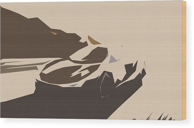 Car Wood Print featuring the digital art Hennessey HPE700 12C Abstract Design by CarsToon Concept
