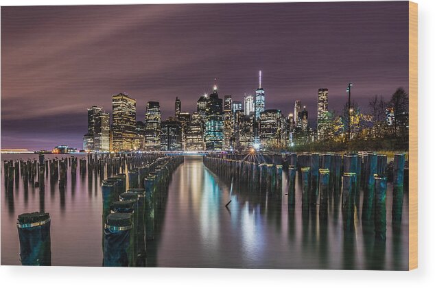 Brooklyn Bridge Park - Pier 1 Wood Print featuring the photograph I\'m In A New York State Of Mind! by Emil Abu Milad