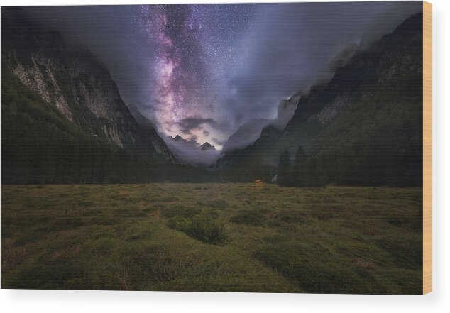 Milky Wood Print featuring the photograph Krma Valley by Ales Krivec