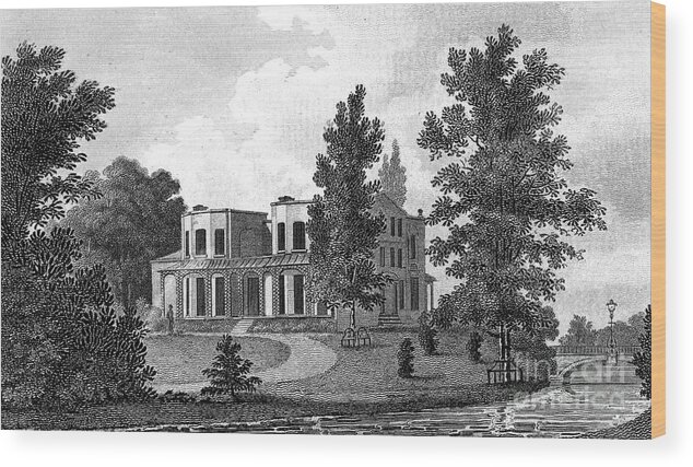 Engraving Wood Print featuring the drawing Lord Nelsons Villa At Merton, 19th by Print Collector