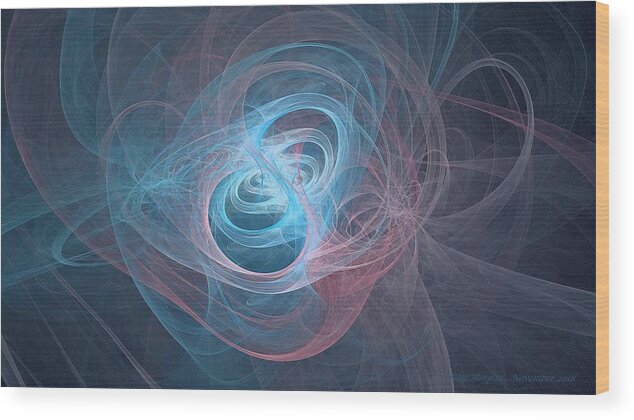  Wood Print featuring the digital art Luminous Gyroscope by Doug Morgan
