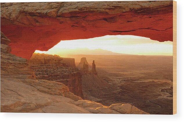 Geology Wood Print featuring the photograph Mesa Arch by Kiskamedia