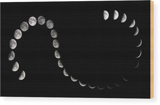 Moon Wood Print featuring the photograph Moon Path by Nimit Nigam