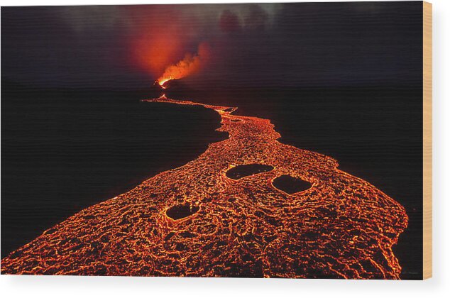 Iceland Wood Print featuring the photograph Phoenix Flying by Liguang Huang