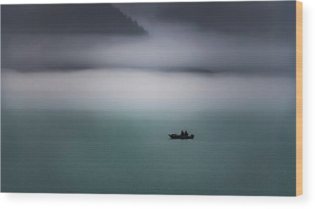 Boat Wood Print featuring the photograph Resurrection Bay Fishermen by David Downs