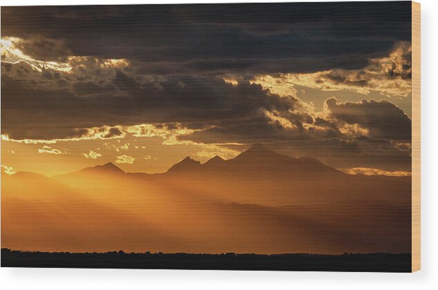 Rocky Mountain Sunset Wood Print featuring the photograph Rocky Mountain Sunset by Todd Henson
