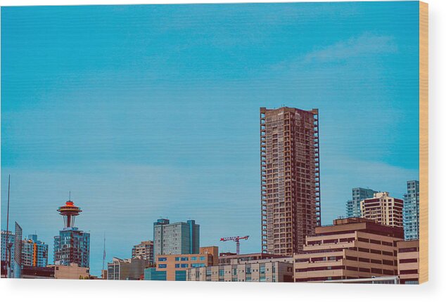  Wood Print featuring the photograph Seattle by Xiaoyang Liu