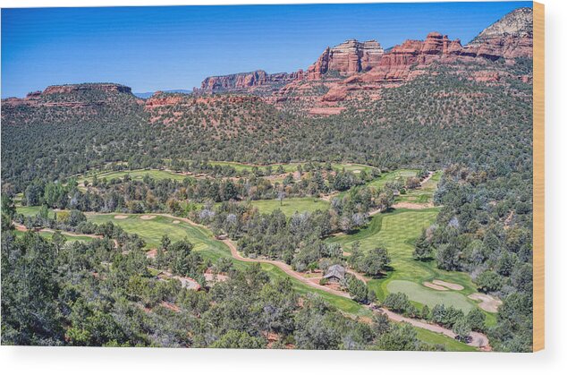 Sky Wood Print featuring the photograph Sedona Golf Course Seven Canyons by Anthony Giammarino
