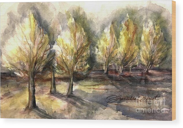 Impressionistic Floral Landscape Louisiana Watercolor Abstract Impressionism Water Bayou Lake Verret Blue Set Design Iris Abstract Painting Abstract Landscape Purple Trees Fishing Painting Bayou Scene Cypress Trees Swamp Bloom Elegant Flower Watercolor Coastal Bird Water Bird Interior Design Imaginative Landscape Oak Tree Louisiana Abstract Impressionism Set Design Fort Worth Texas Thefoyerbr Shoplocal Shopbr Shopbatonrouge Geauxlocal Gobr Brproud 225batonrouge Decoratebatonrouge Batonrougehomes Wood Print featuring the painting SideLight by Francelle Theriot