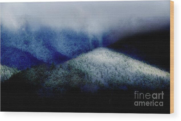 Smoky Mountains Wood Print featuring the photograph Smoky Mountain Abstract by Mike Eingle
