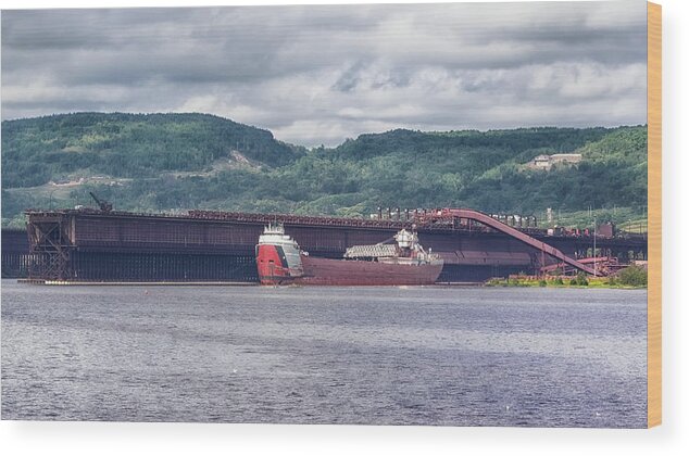 Ship Wood Print featuring the photograph SS Arthur M Anderson Docked by Susan Rissi Tregoning