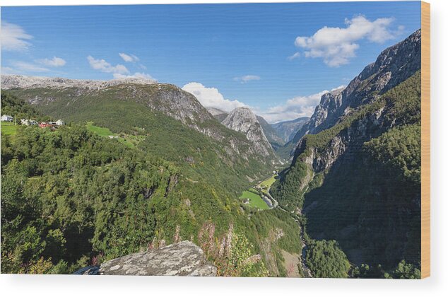 Photography Wood Print featuring the photograph Stalheim, Norway by Andreas Levi