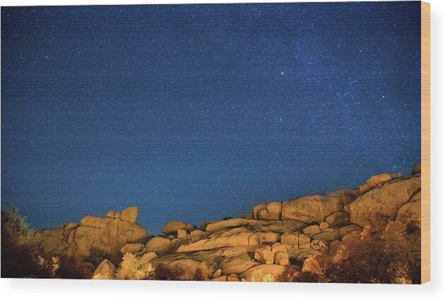 Hidden Valley Campground Wood Print featuring the photograph Stars and rocks by Kunal Mehra