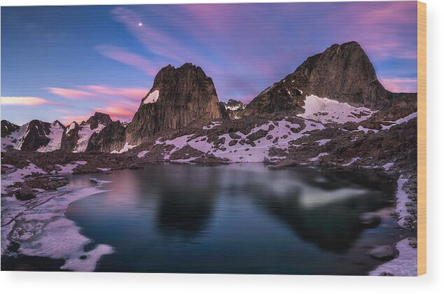 Sunrise
Glacier Wood Print featuring the photograph Sunrise At Bugaboo by Jenny L. Zhang ( ???