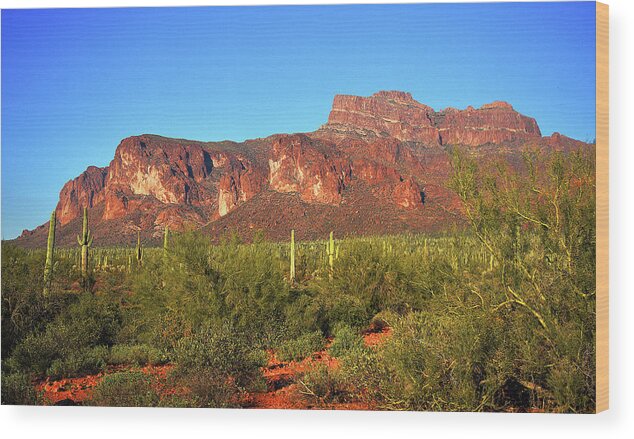Superstition Mountains Wood Print featuring the photograph Superstitious Afternoon by Chance Kafka