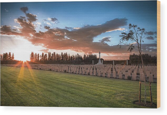 Cemetery Wood Print featuring the photograph The End by Giuseppe Torre