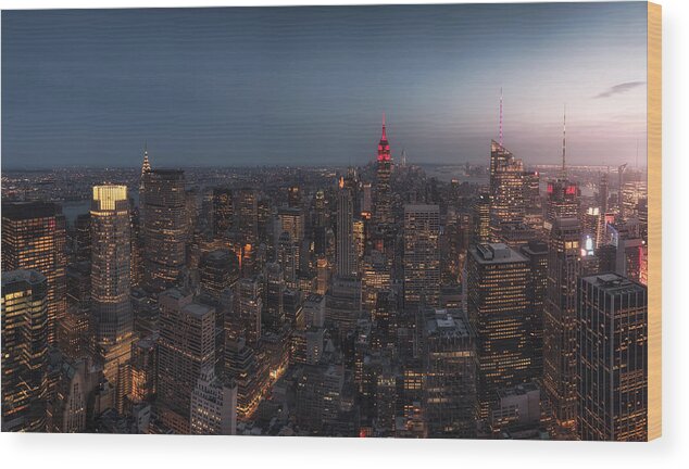 New York Wood Print featuring the photograph Top by David Martn Castn