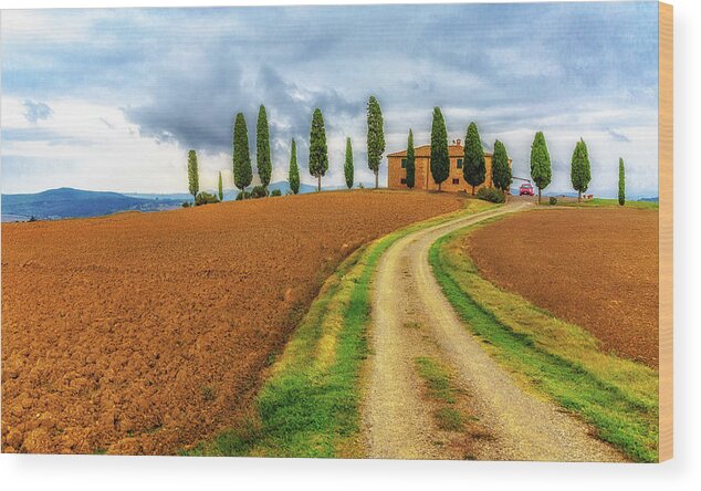 Tuscany Wood Print featuring the photograph Tuscan Living by Lev Kaytsner