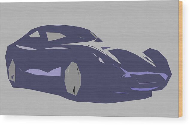 Car Wood Print featuring the digital art TVR Tuscan S Abstract Design by CarsToon Concept
