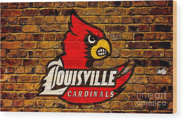 University of Louisville Cardinals Wood Print by Steven Parker