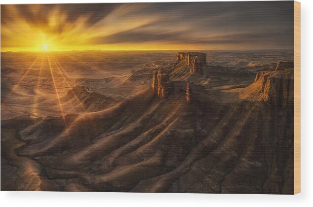 Landscape Wood Print featuring the photograph Utah, Usa by Jennie Jiang